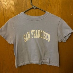 Light blue brandy crop top